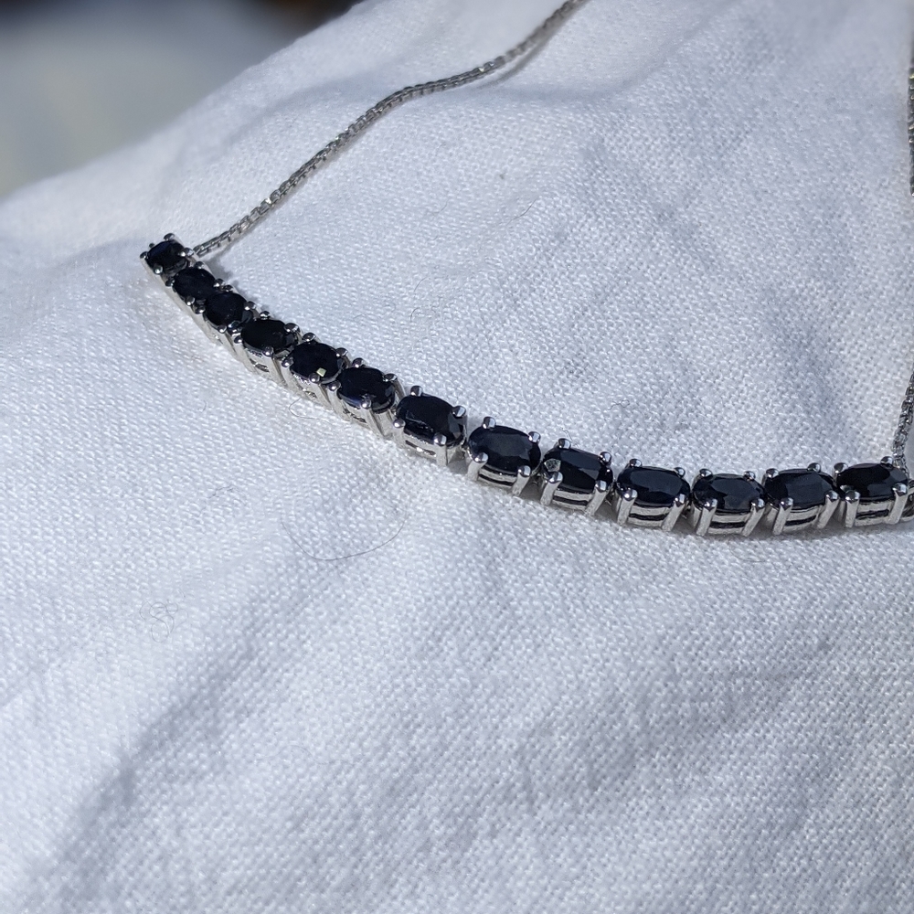 Midnight Sapphire & Sterling Silver Bracelet